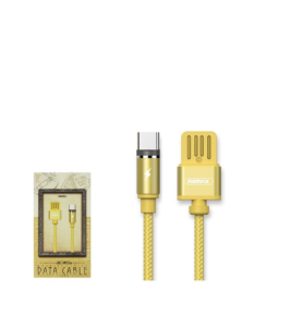 USB-C datový kabel s LED light magnetický Remax RC-095a Zlatý