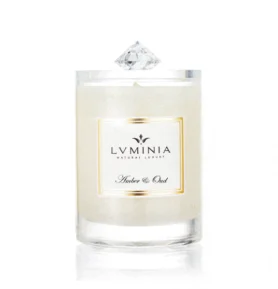 Luminia Přírodní vonná svíčka Amber & Oud, 90g