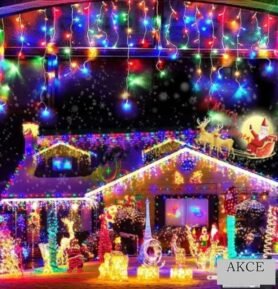 DENR VÁNOČNÍ LED ZÁVĚS 40M - 1500 DIOD, VENKOVNÍ -10% POŠKOZENÁ KRABICE Barva: RGB - barevná