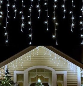 DENR Vánoční světelný LED závěs až 2500 diod venkovní + ovladač, studená bílá Velikost: 500 LED - řetěz 10m + 5m kabel