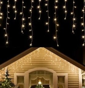 DENR Vánoční světelný LED závěs až 2500 diod venkovní + ovladač, teplá bílá Velikost: 500 LED - řetěz 10m + 5m kabel