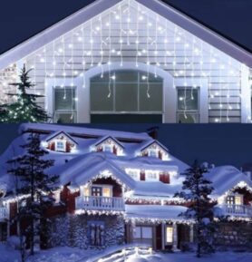 DENR Vánoční světelný závěs se záblesky 500 LED, 10m
