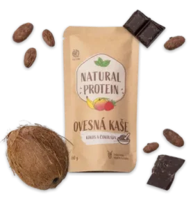 NaturalProtein Proteinová ovesná kaše - Kokos s čokoládou, 60g