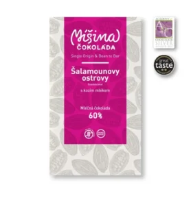 Míšina čokoláda Mléčná čokoláda 60% Šalamounovy ostrovy s kozím mlékem, 50g