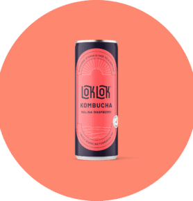 Loklok Kombucha Malina Plechovka, 250ml