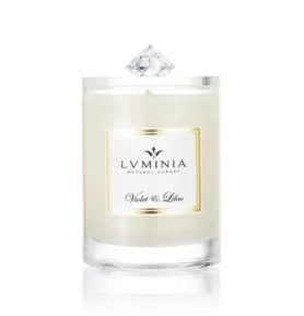 Luminia Přírodní vonná svíčka Violet & Lilac, 90g