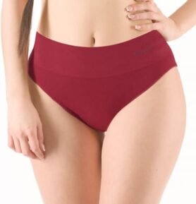 Dámské kalhotky klasické se širokým bokem GINA Bamboo 00035P brandy L/XL
