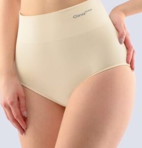 Dámské kalhotky klasické s vysokým pasem GINA Bamboo 00036P tělová L/XL