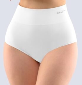 Dámské kalhotky klasické s vysokým pasem GINA Bamboo 00036P bílá M/L