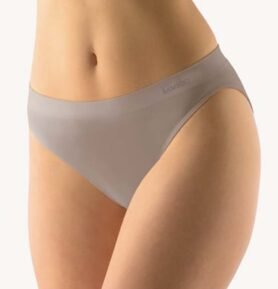 Dámské kalhotky klasické s úzkým bokem GINA Bamboo 00037P šedohnědá M/L