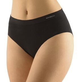 Dámské kalhotky klasické GINA Bamboo 00038P černá S/M