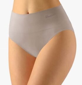 Dámské kalhotky klasické se širokým bokem GINA Bamboo 00039P šedohnědá M/L