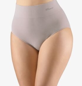Dámské kalhotky klasické s vysokým pasem GINA Bamboo 00040P šedohnědá M/L