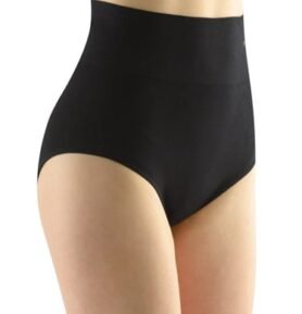 Dámské kalhotky klasické s vysokým pasem GINA Bamboo 00040P černá M/L
