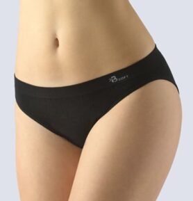 Dámské kalhotky klasické s úzkým bokem GINA Bamboo 00046P černá L/XL