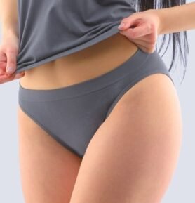 Dámské kalhotky klasické s úzkým bokem GINA Bamboo 00050P tm. šedá M/L