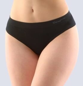 Dámská francouzská tanga GINA Bamboo 04026P černá L/XL