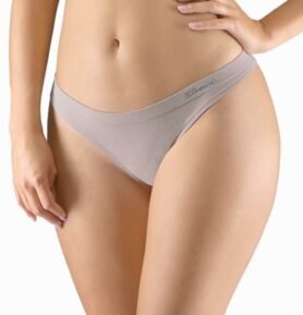 Dámské kalhotky bokové brazilky GINA 06014P šedohnědá S/M