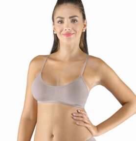 Dámský top s úzkými ramínky GINA 07015P šedohnědá S/M