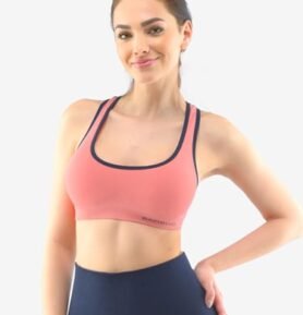 Dámská sportovní vyztužená podprsenka GINA 07018P tomato lékořice L/XL