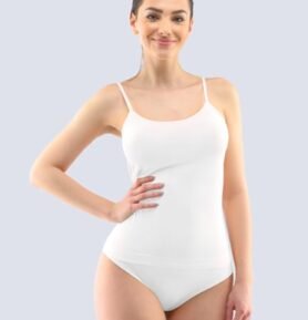 Dámská košilka prodloužená GINA 08016P bílá S/M