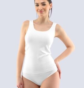 Tílko prodloužené GINA Bamboo 08021 bílá M/L