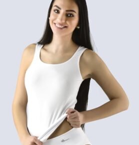 Dámské prodloužené tílko GINA 08030P bílá L/XL