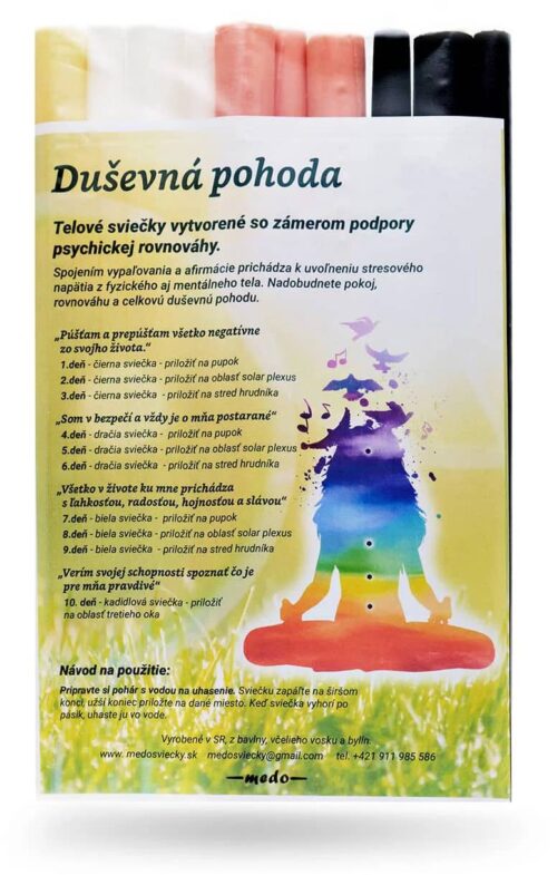Medosviecky Jan Melich Medosvíčky Jan Melich tělové svíčky Duševní pohoda