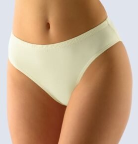 Dámské kalhotky klasické GINA 10140P žlutobílá L/XL