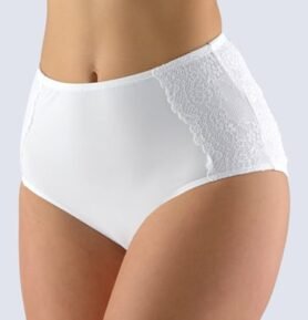 Dámské kalhotky klasické vyšší bok GINA 10204P bílá M/L