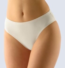 Dámské kalhotky klasické GINA 10206P žlutobílá M/L