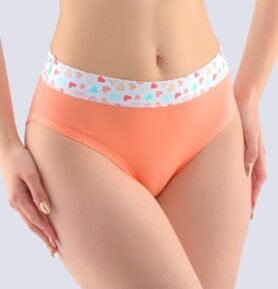 Dámské kalhotky klasické GINA 10241P korálová bílá XL/XXL