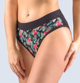Dámské kalhotky klasické GINA 10268P černá lahvová M/L
