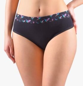 Dámské klasické kalhotky GINA 10272P černá fialová L/XL