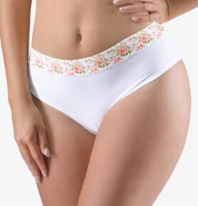 Dámské klasické kalhotky GINA 10278P bílá maracuja M/L