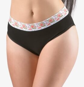 Dámské klasické kalhotky GINA 10278P černá maracuja XL/XXL