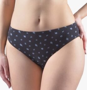 Dámské klasické kalhotky GINA 10281P černá sv. modrá L/XL