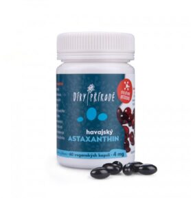 DÍKY PŘÍRODĚ Havajský astaxanthin Vegan Balení: 4 mg astaxanthinu / 60 kapslí