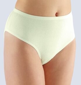Dámské klasické kalhotky GINA 11075P žlutobílá 3XL/4XL