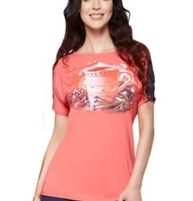 Dámské tričko 56/2-6/A45 FABIO koral (coral) 2XL