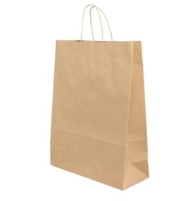 Taška 23*10*32 cm, hnědý 100% recyklovaný papír 100 g