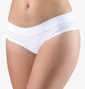 Dámské francouzské kalhotky GINA 14158P bílá purpurová L/XL