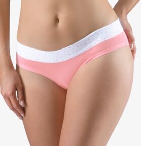Dámské francouzské kalhotky GINA 14159P starorůžová bílá XS/S
