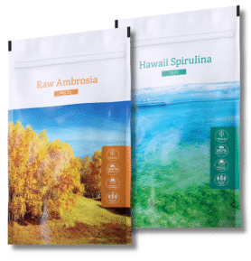Energy Raw Ambrosia + Hawaii Spirulina Tabs.