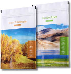 Energy Raw Ambrosia + Barley Juice Tabs.