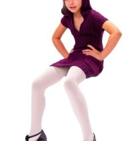 Dívčí punčocháče Agatka KNITTEX plum (mora) 104/110