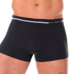 Pánské boxerky BX10430 BRUBECK merino grafit (šedá) S
