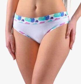 Dámské bokové kalhotky se širokým bokem GINA 16170P bílá atlantic L/XL