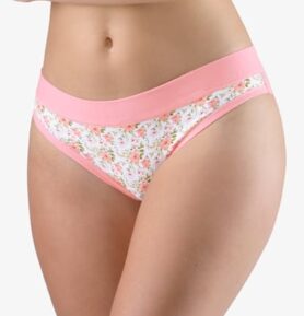 Dámské bokové kalhotky se širokým bokem GINA 16177P starorůžová maracuja M/L