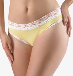 Dámské bokové kalhotky se širokým bokem GINA 16178P šampaň maracuja L/XL